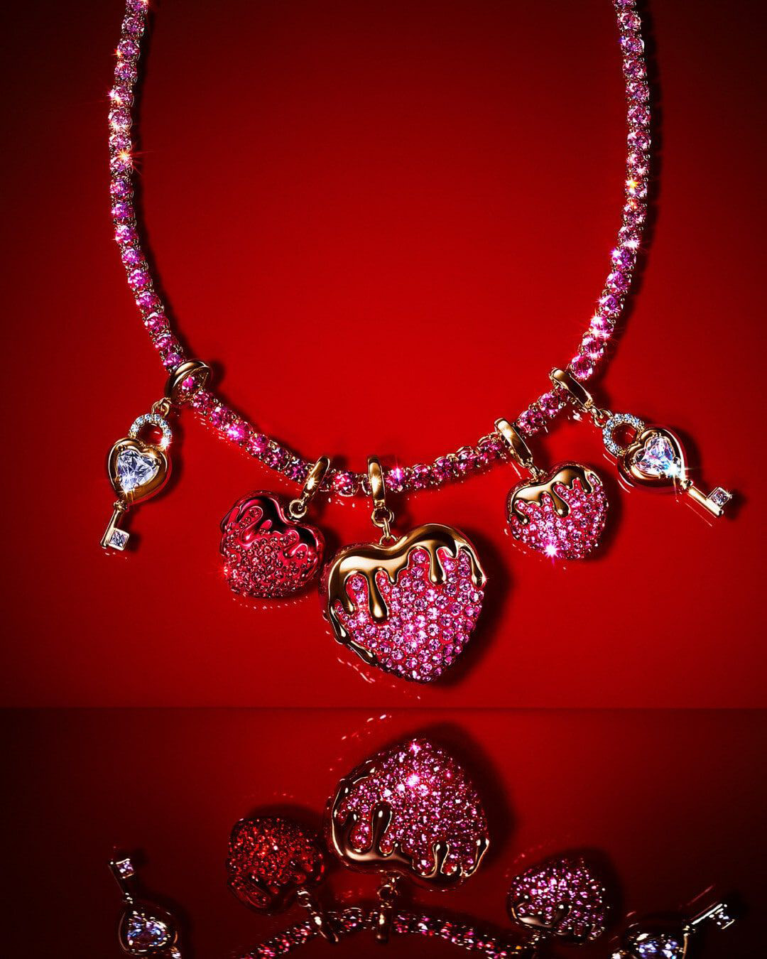 Elegant Swarovski crystal jewelry collection for Valentine's Day