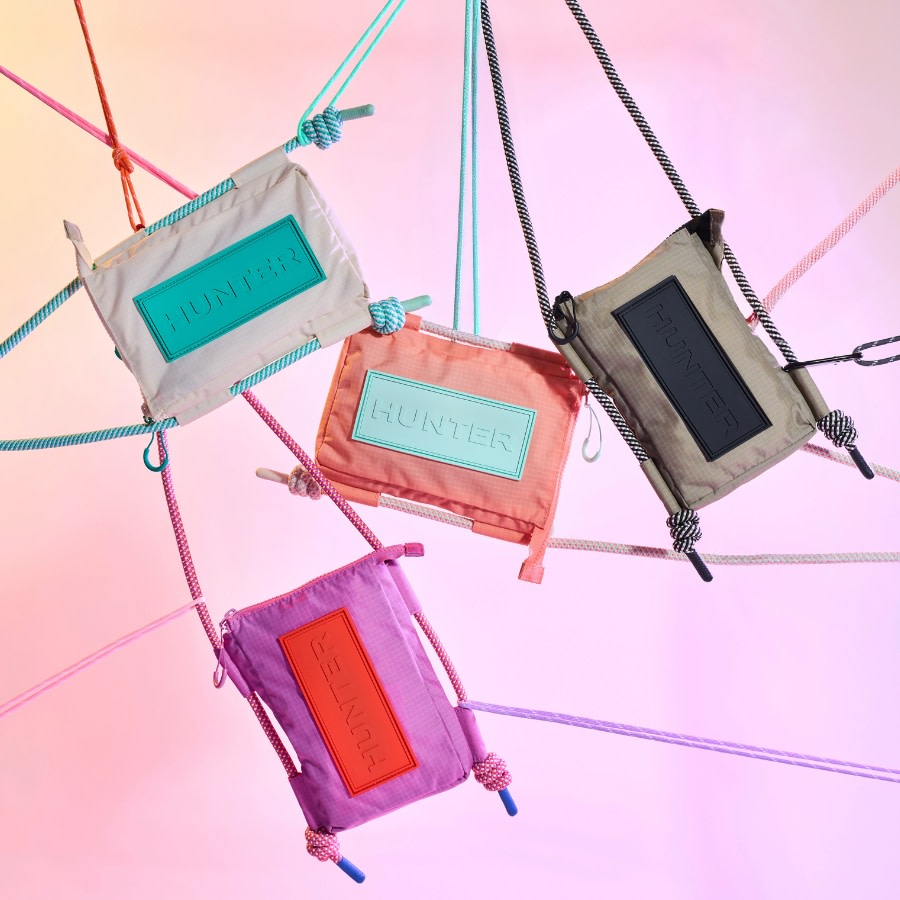 Vibrant Hunter bags on display at Plaza Singapura