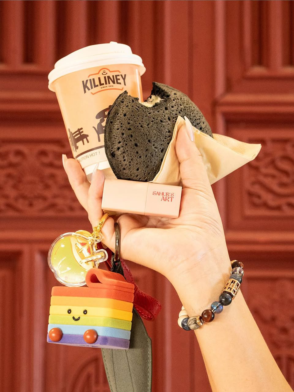 Killiney coffee cup and Sahur's Art lipstick
