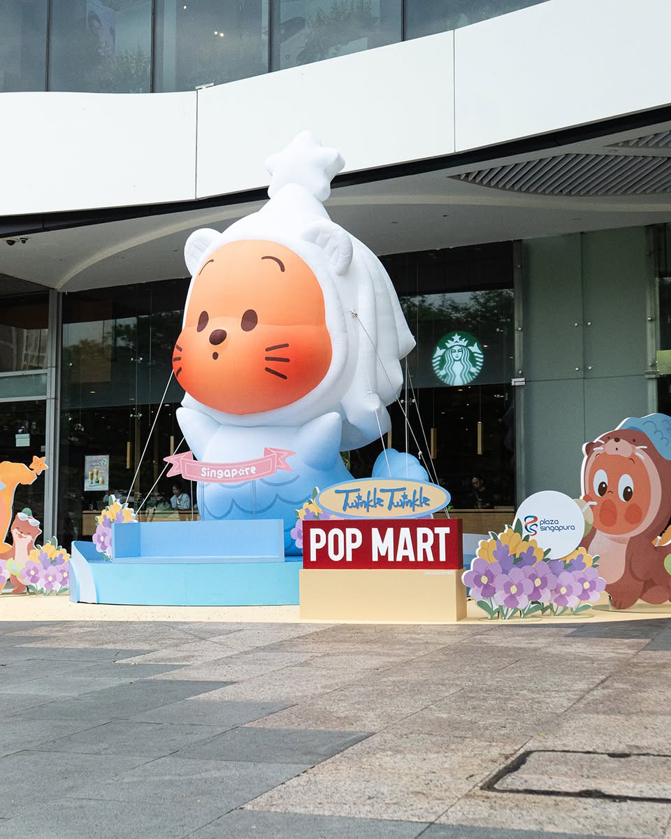 Twinkle Twinkle inflatable character display with POP MART signage