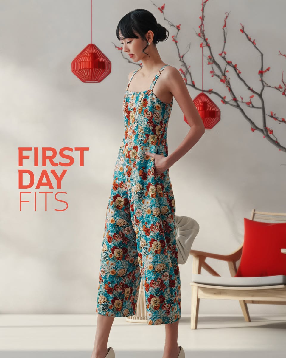 Elegant festive jumpsuit display