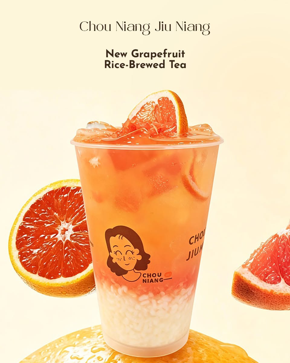 Chou Niang New Grapefruit Rice-Brewed Tea at Plaza Singapura