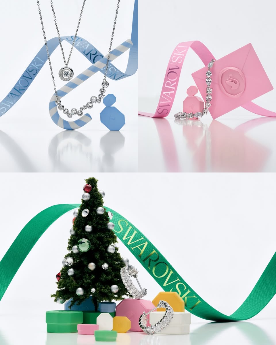 Swarovski ring or bracelet featuring intricate crystal design