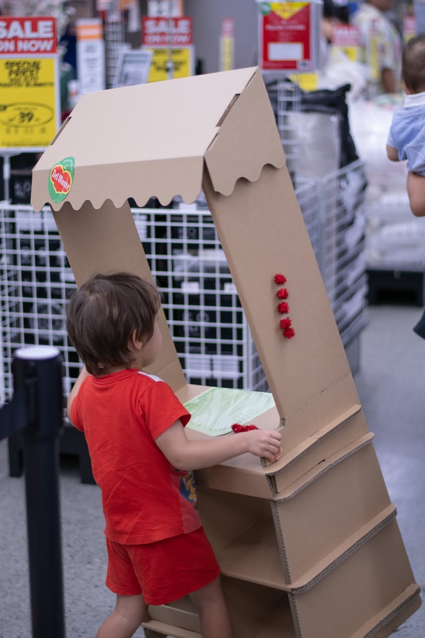 Children collaborating on a creative project