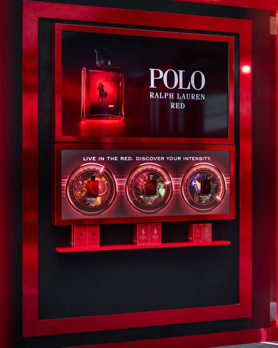 Visitors engaging with the interactive Polo Red Racing experience