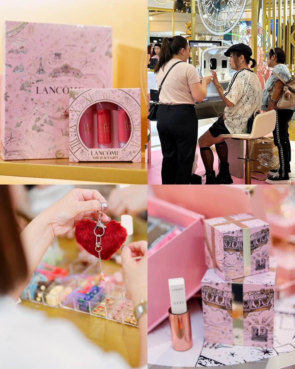 Guests exploring limited-edition beauty sets from top brands.