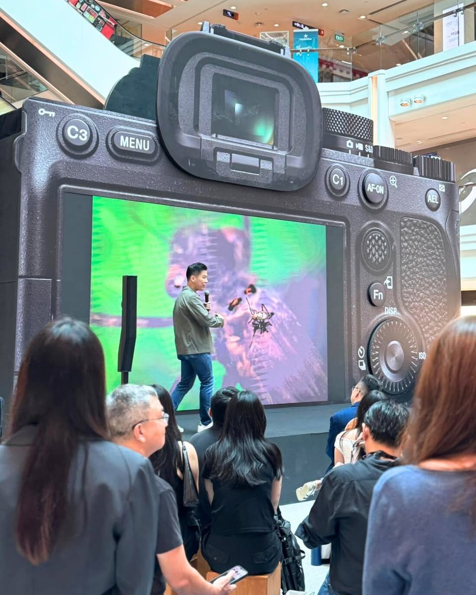 Enthusiasts gathered at a photography event