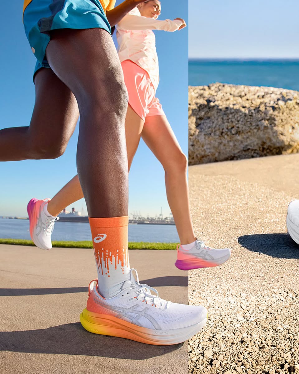 Lifestyle shot of the ASICS Sunny Sizzle collection in action